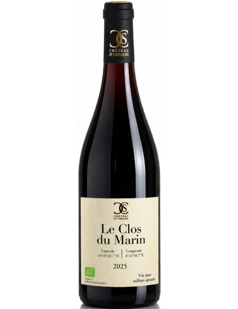 Clos du marin  rouge bio  AOP Costières de Nîmes