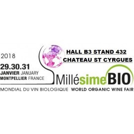 Le Château Saint Cyrgues à Millesime Bio Montpellier HALL B3 STAND 432